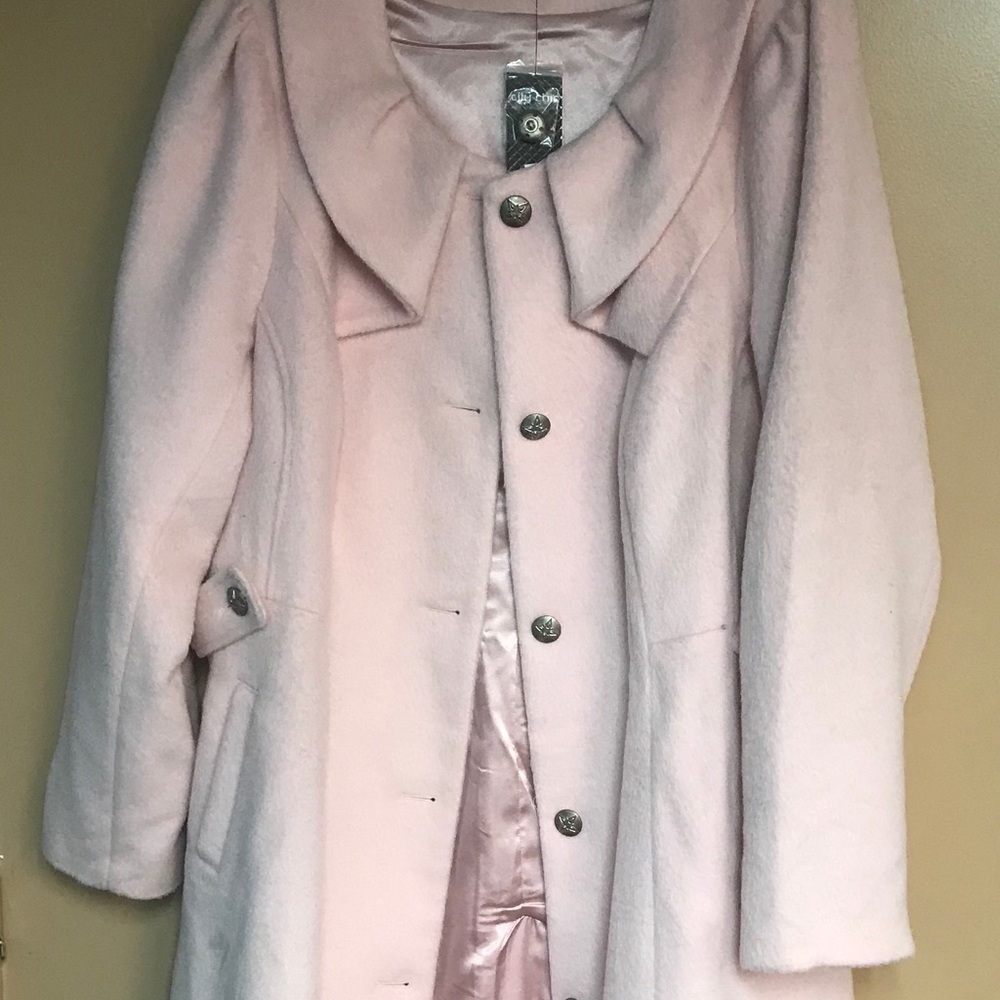 City Chic Soft Pink Coat Size XL 22